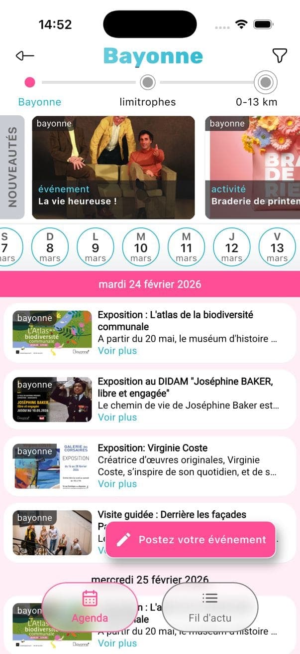 Aperçu de l'application Vivop